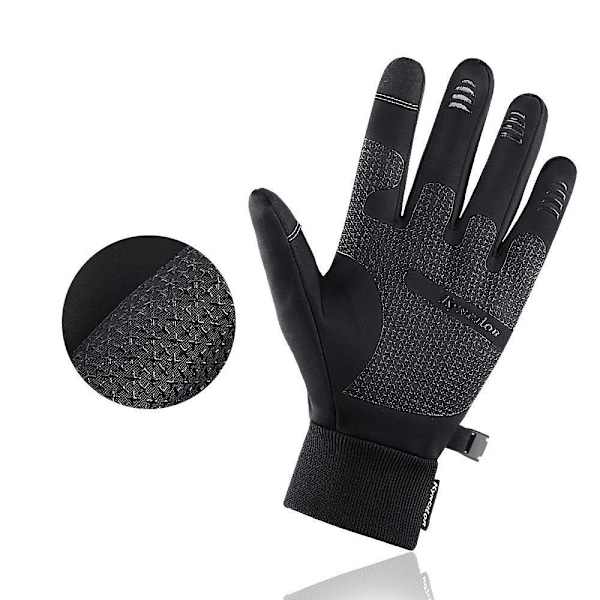 vinter handskar touchvantar vattentäta mc handskar A0018 svart XL