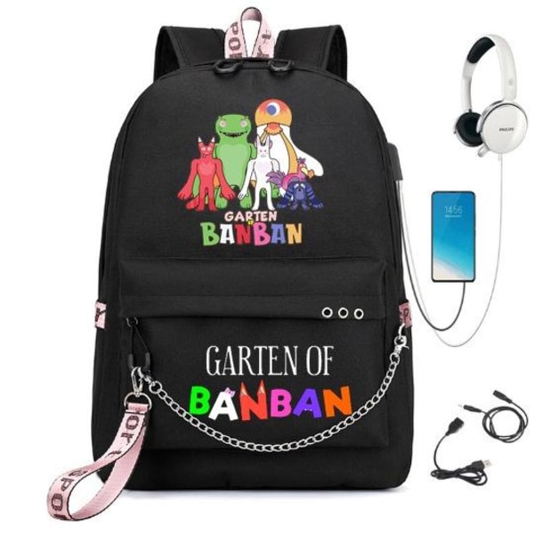 Garten af ​​banban rygsæk børn rygsække rygsæk med USB udgang sort