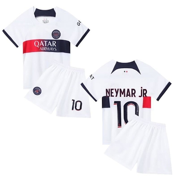 Neymar Jr. 24 Paris White No. 10 fotbollströja och shorts set fö #28 (160CM)
