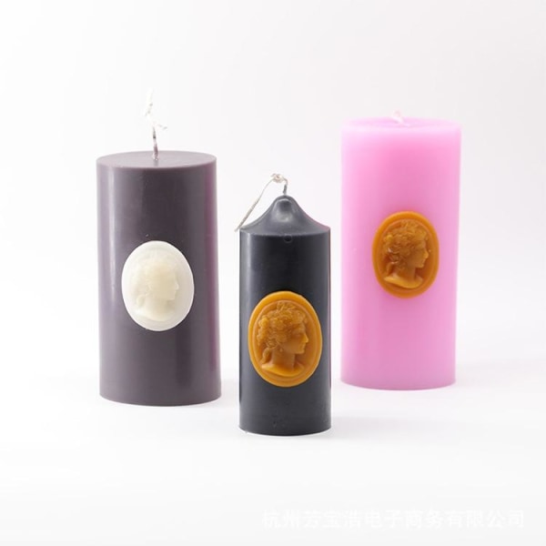lysformar lys stearinljus DIY gjutformar i silikonform europeisk dameavatar