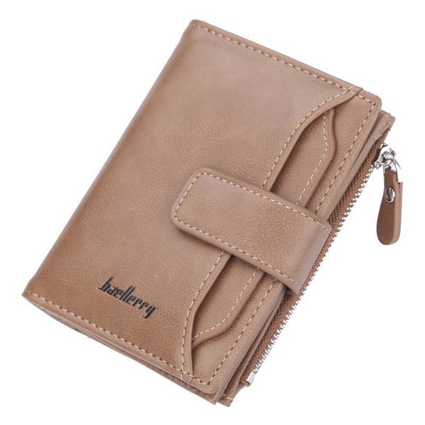 Baellerry miesten korttikotelot lompakkot vetoketju lyhyt tyylinen PU-nahka musta 13 cm * 9,5 cm * 3 cm