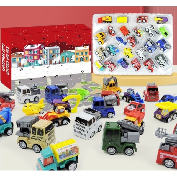 Julejulegaver Julekalendergaver 24 dele Diverse køretøjer Biler stil 2