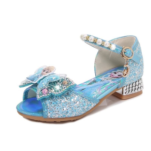 prinsessesko elsa sko børnefestsko blå 17 cm / størrelse 26