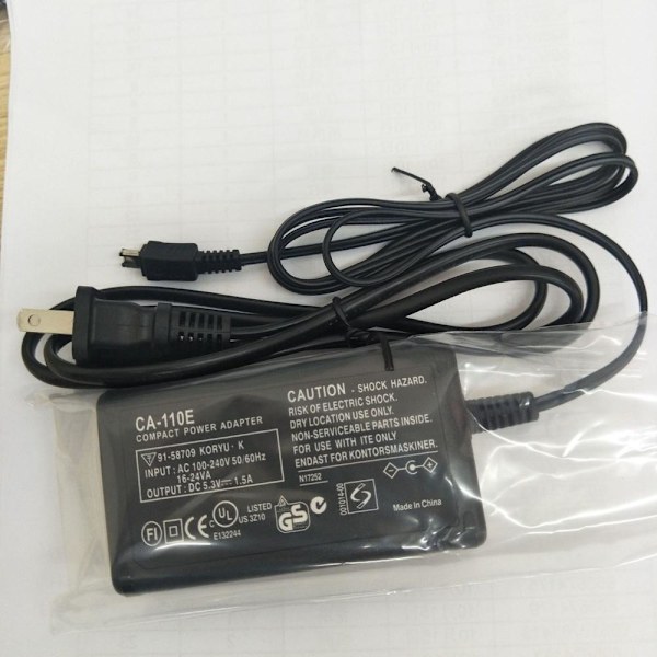 Canon CA-110E Strømadapter Oplader til Canon DV-kameraer sort CA-110