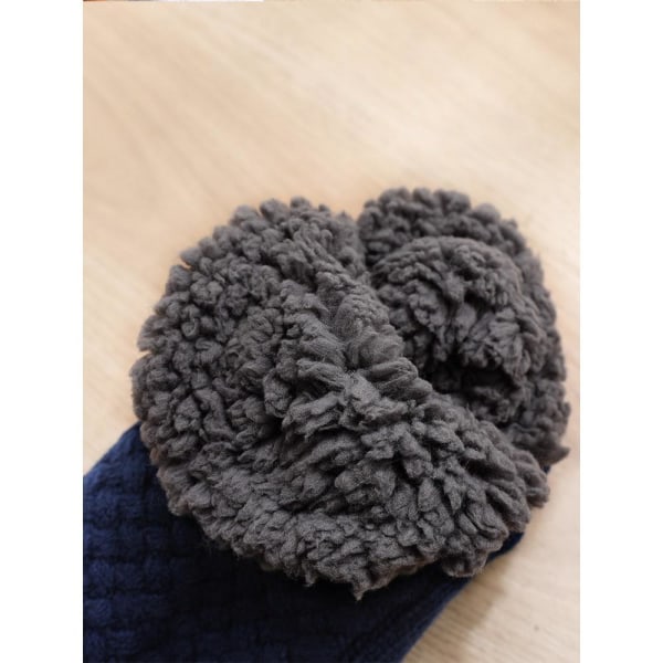 lämpimät neulotut sukat luistamattomat sukat paksut talvisukat sisällä viininpunainen a 40-42 (sisä 26 cm)