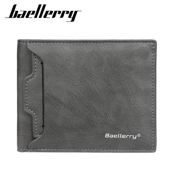 Baellerry Slim Lommebok for menn Kort Stil Multi Card Slots Minimal gulaktig brun