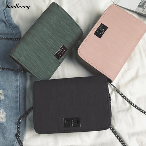 Nahkalaukku Olkahihnalaukku Crossbody-laukku vaaleanpunainen