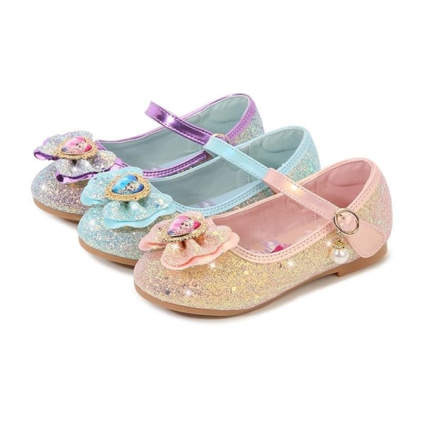 prinsesskor elsa skor barn festskor lila 17.5cm / size28