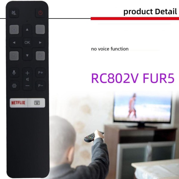 fjärrkontroll ersättning remote för TCL RC802V FMR1 FMR2 FLR1 FU RC802V FLR1