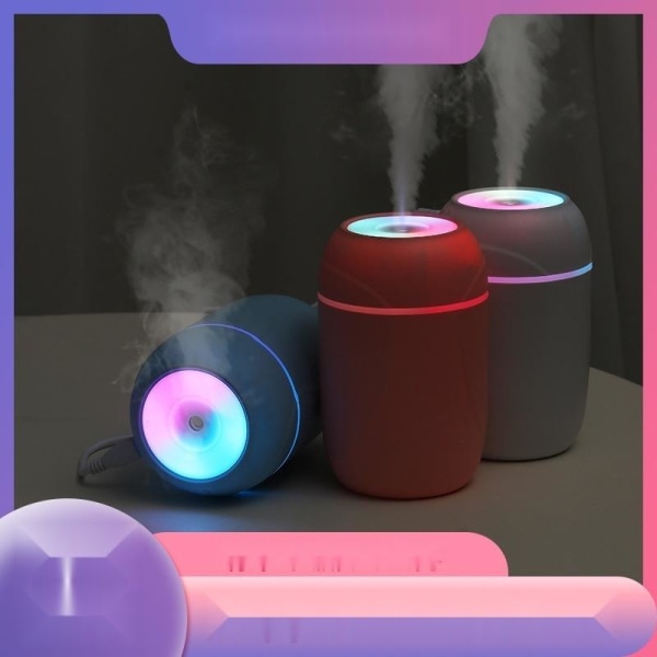 Luftfuktare aroma diffuser humidifier med led-ljus Vit