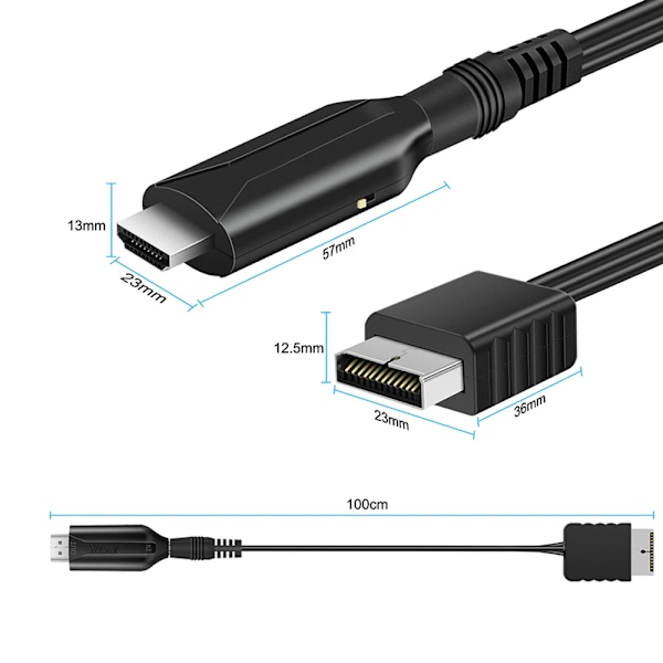 PS2 / WII / N64 / XBOX til HDMI-omformer 1080P PS2