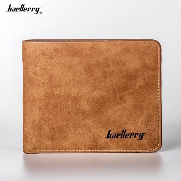 Baellerry kort stil Mens plånböcker visitkortshållare PU läder B Brun 10cm*11.8cm*1.2cm