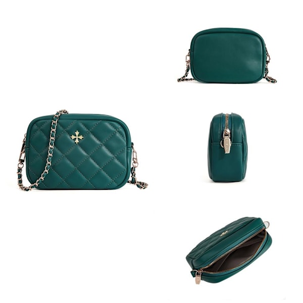 Baellerry Naisten Vuorattu Timanttiompeleinen Olkalaukku Mini Crossbody-laukku Vihreä