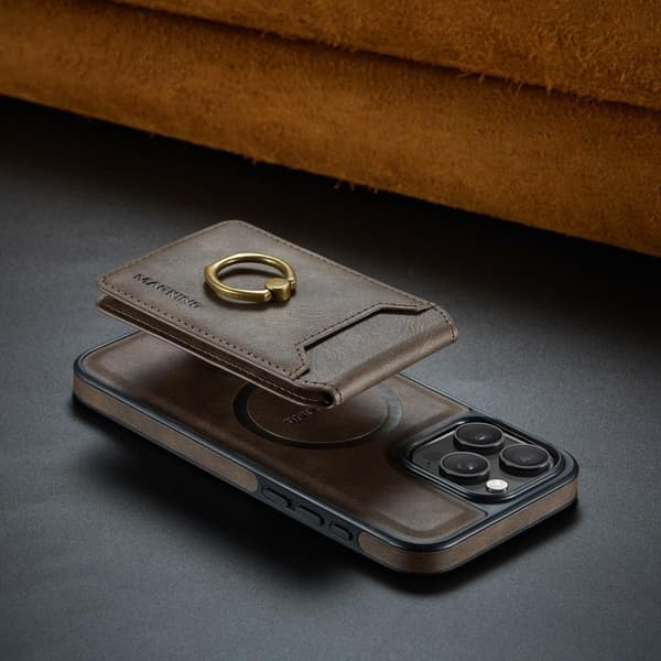 (For iPhone 15 Pro) MagSafe Telefondeksel med roterende ring og lilla