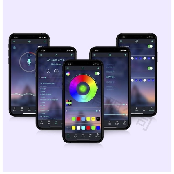Led Valot Led Lamppu Bluetooth Rgb Valot Led Nauha Valot Ledlju Tyyli 5 3 metriä
