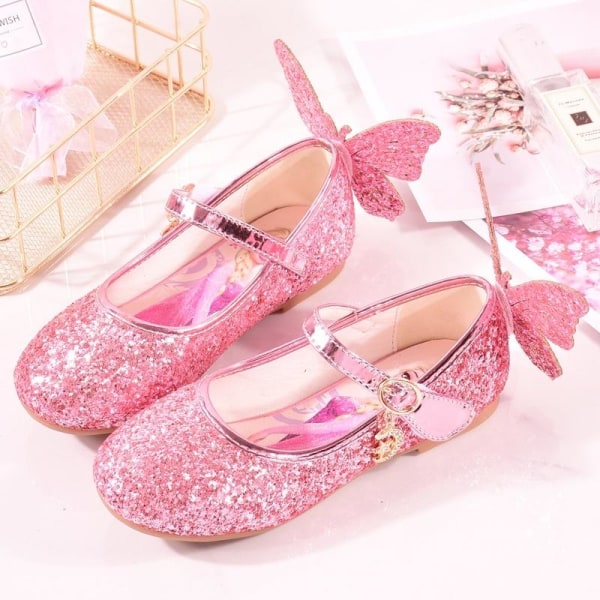 prinsesskor elsa skor barn festskor rosa 17cm / size27