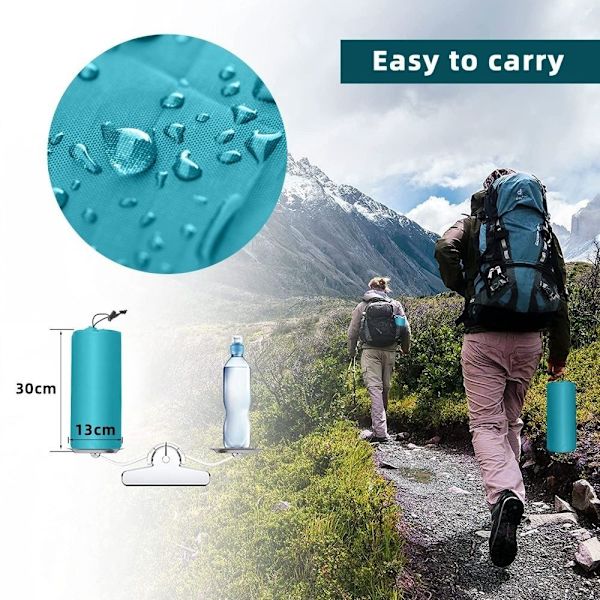 oppblåsbart liggeunderlag campingmadrass dobbeltseng 196*125*9cm oransje