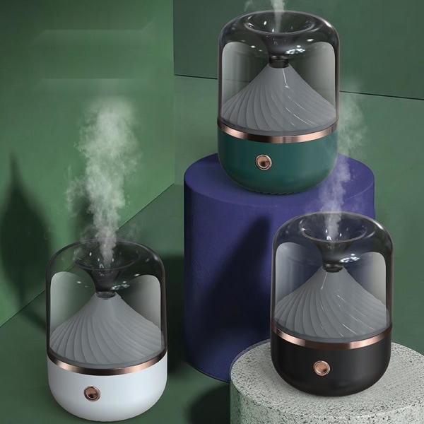 Luftfukter aroma diffuser luftfukter med LED lys svart