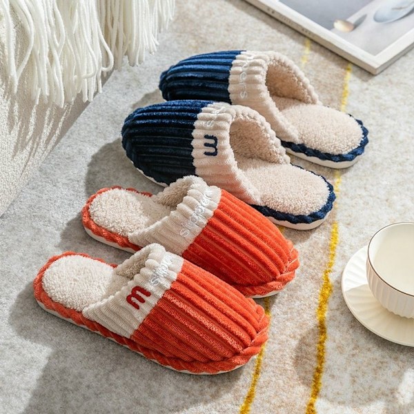 fluff hjemmesko varme hjemmesko laivastonsininen 42-43 (sisä 27 cm)