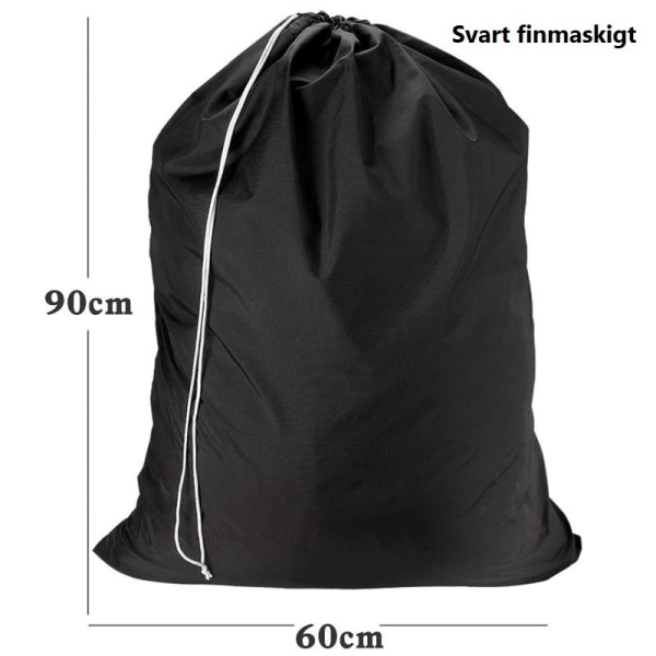 Laukku iso pyykkipussi verkkokassi vaatekassi 60x90cm valkoinen musta 2kpl 2kpl/musta 1