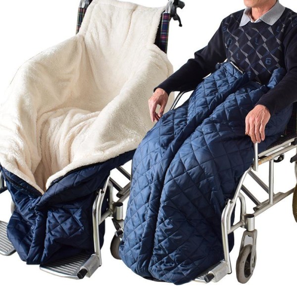 Filt värmefilt rullstolstillbehör filt till rullstol rullstolsfi Blå 3