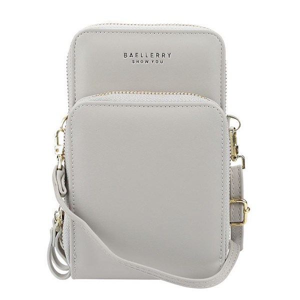 Baellerry Women Axelväskor Läder Mode Dragkedja Crossbody Messen Violett 19cm*11cm*5cm