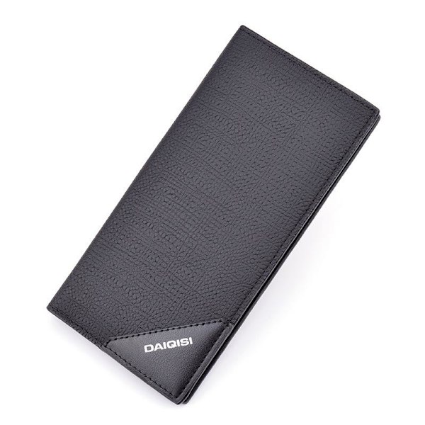 Baellerry PU läder långa plånböcker Business Mens korthållare mo Grå färg 18.5cm*9cm*1.8cm