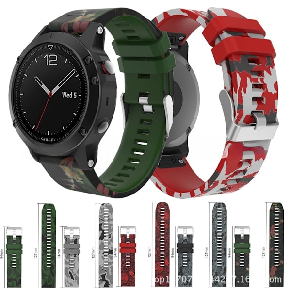 armband silikon Garmin Fenix 7pro / fenix 5 / forerunner 935 grön A