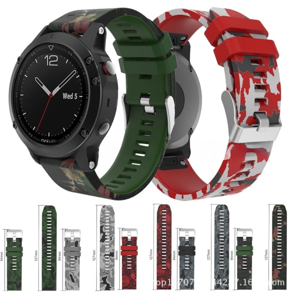 armbånd silikon Garmin Fenix ​​​​7pro / fenix 5 / forerunner 935 RØD