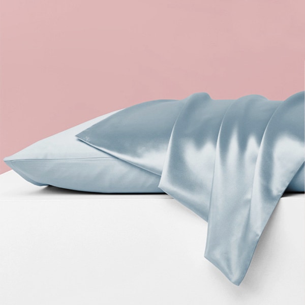 Genuine Silk Satin Silk Korkealaatuinen tyynyliina 1 kpl sininen vetoketjutyyli 50*66