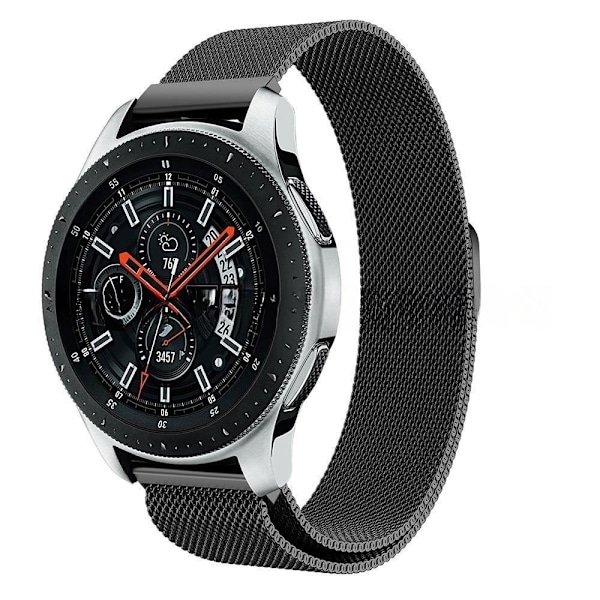 Armbånd i stål til Samsung Galaxy Watch 42mm/46mm 20 mm svart (42 mm)