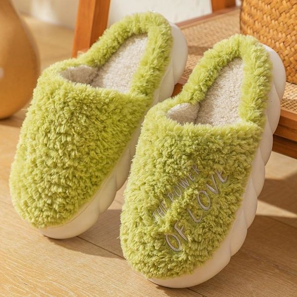 fluff tossut lämpimät tossut sisätossut lysegrøn 40-41 (indvendig 26 cm)