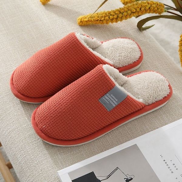 fluff tofflor varma tofflor innetofflor röd 40-41 (insida 26cm)