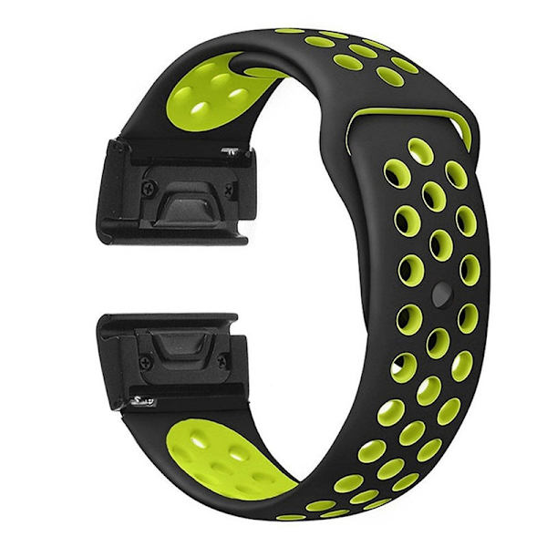 armband silikon Garmin fenix 7/6/5 fenix 7s/6s/5s 22mm gul (fenix7/6/5)
