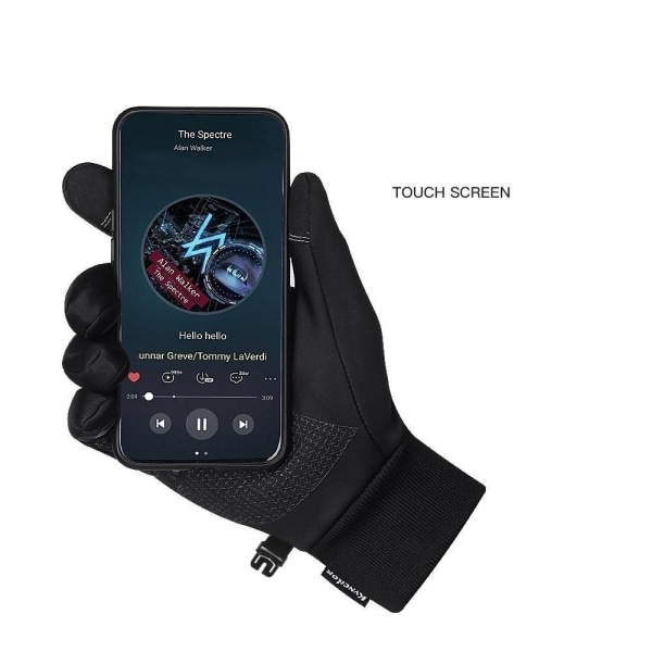 varma vantar touch handskar vattentäta cykel handskar A0079 svart XL