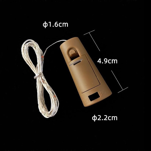 3 meter led ljusslingor för flaska 2 stycken pack varm vit 30 LED