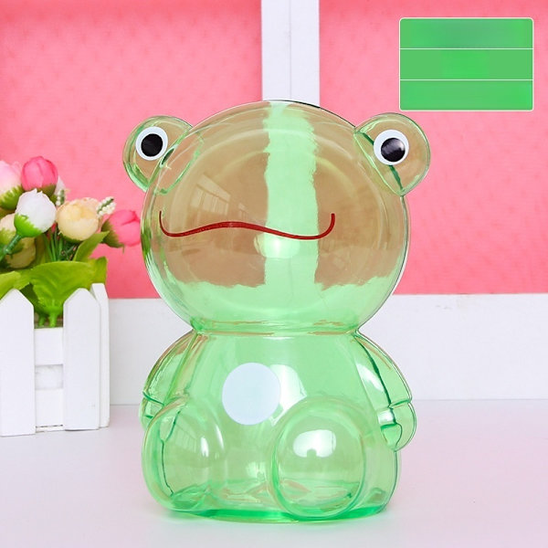piggybank spargrisar piggy bank björnform 15cm grön