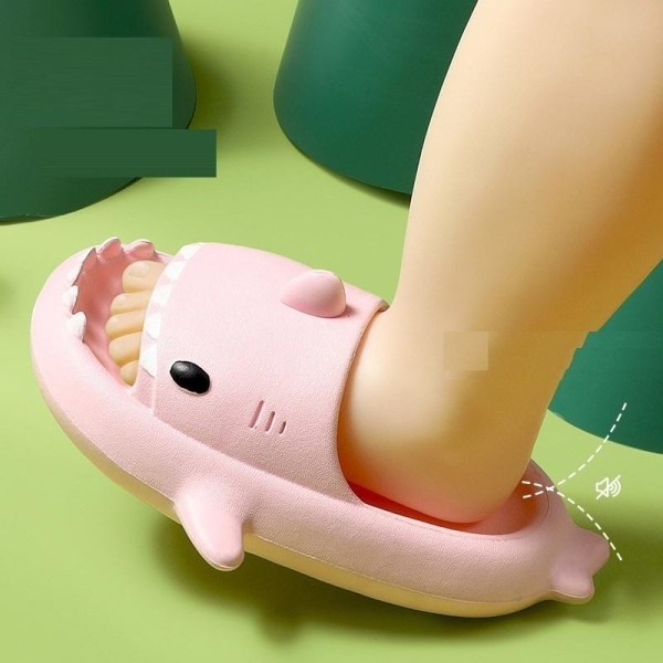 tofflor haj shark tofflor shark slides barntofflor grå 150 (insida 15cm)
