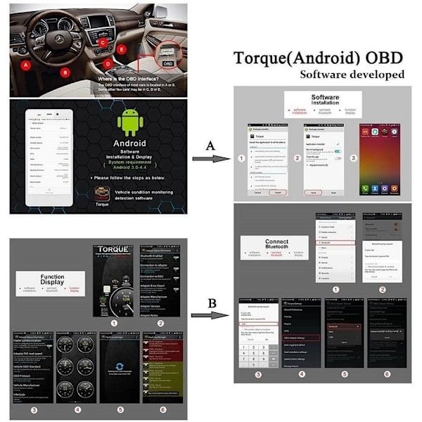 Vgate iCar Pro 3.0 - Ultimate Bluetooth OBD2-scanner til Android som på billedet