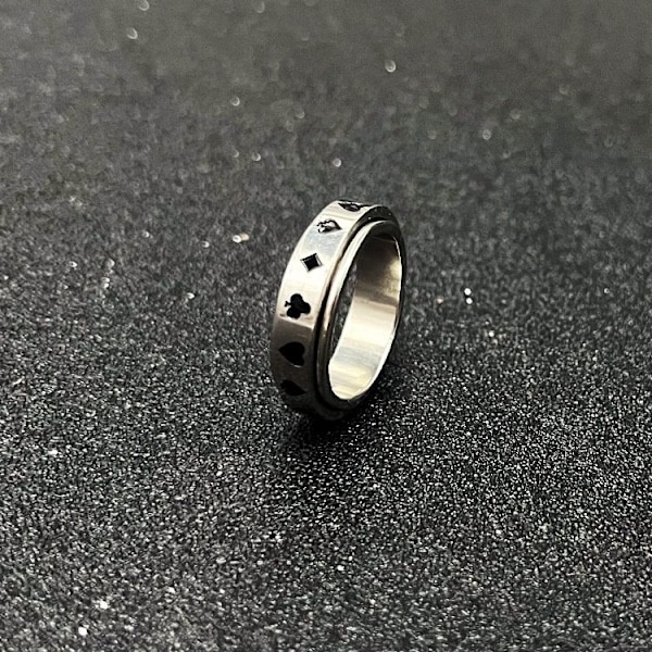 anti-ångest spinner fidget roterande ring ringar Size8/18.2mm