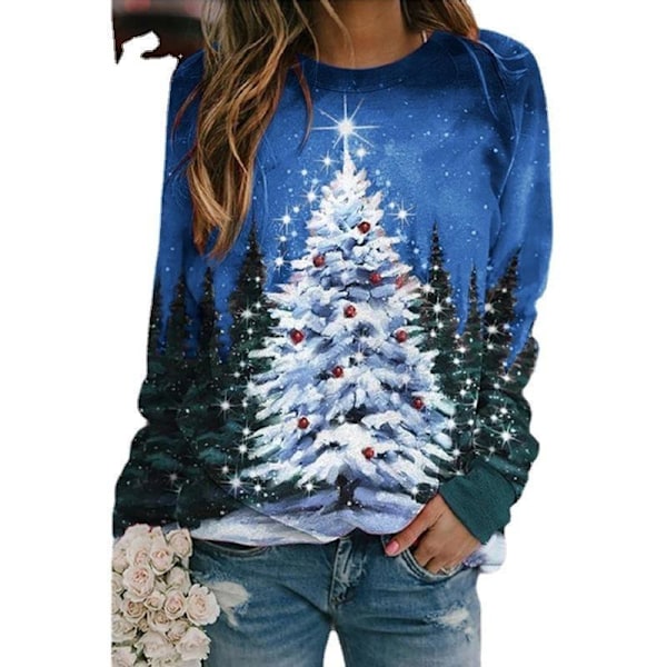 Juletøj kvinder/mænd voksen langærmet sweater 1 stk m