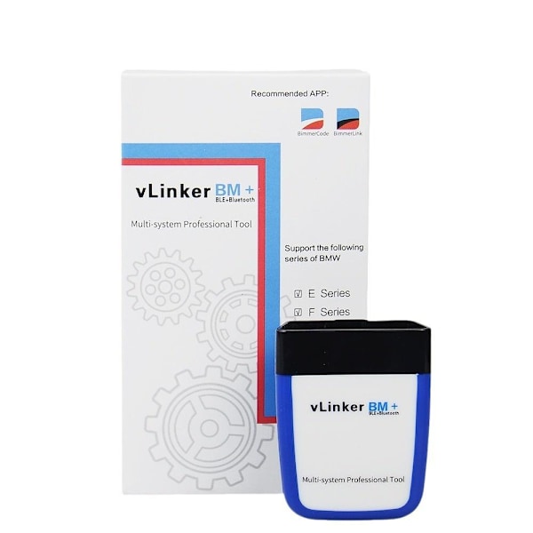 Bimmercode-kompatibel vLinker BM+ BLE 4.0 Bluetooth-bildetektor som på bilden