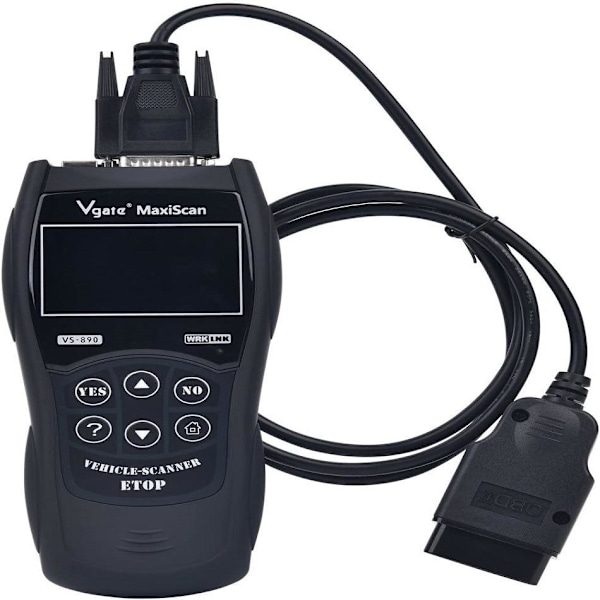 Vgate VS890 OBD II Code Reader Scanner - 13 sprogstøtte og bil som på billedet