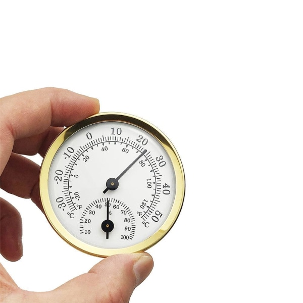 2-i-1 termometer hygrometer temperatur- og fugtighedsmåler indeni slivergrøn 1 stk