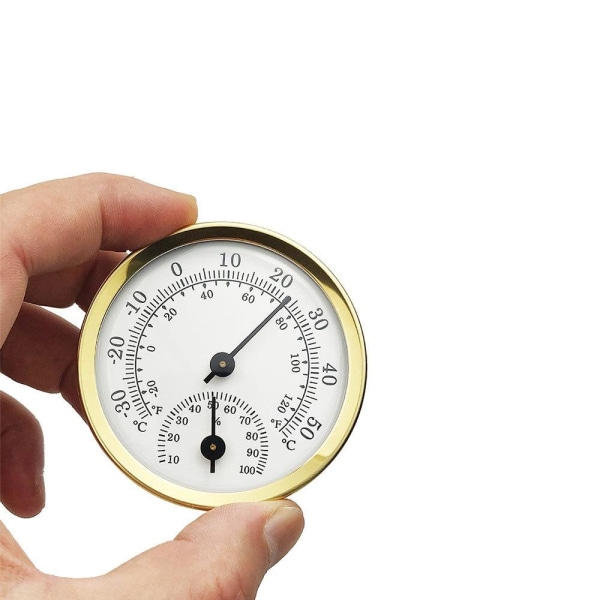 Termometer hygrometer 2-i-1 temperatur- og fugtighedsmåler indeni sølvgrøn 1 stk