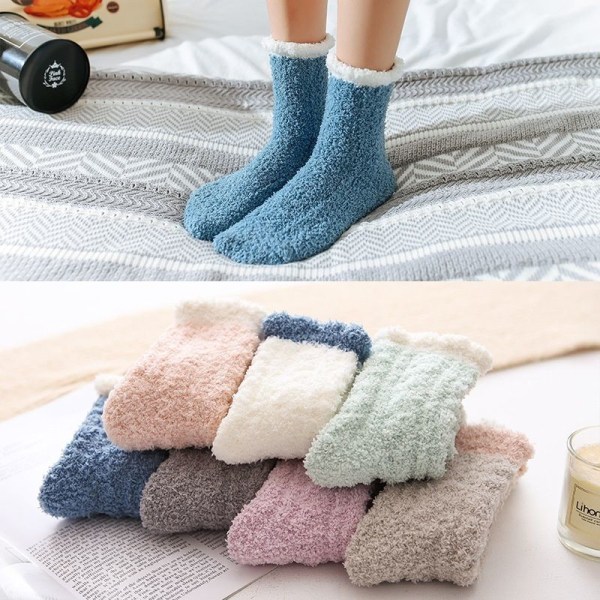 fluffy sokker kvinder dame kvinder vinter sokker pakke 7 par