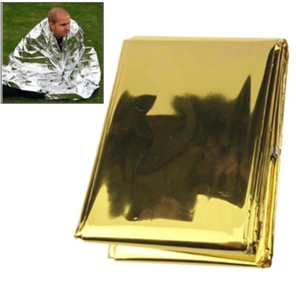 4st Bärbar filt nödfilt i silverfolie guld folie lätt överlevnad 4st/130*210cm
