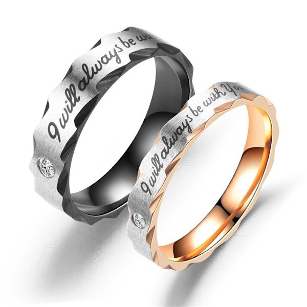 Rose Gold Par-sormus timanttisella Love Flower Claw -kuviolla rose gold naisten koko 8