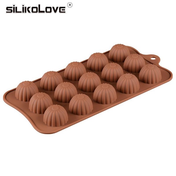 Non-stick silikon solros choklad mögel Brun