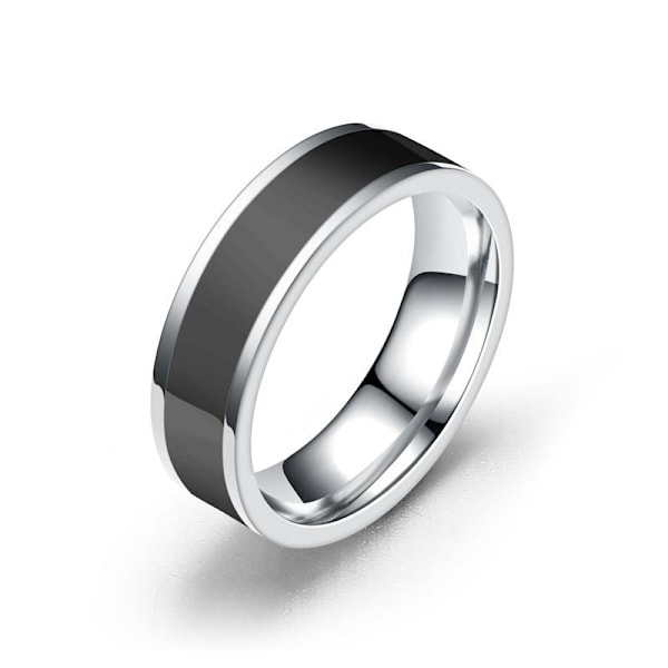 Magiske limringe i rustfrit stål - Sikre og holdbare fashion 6mm stål farve hvid lim nr. 9